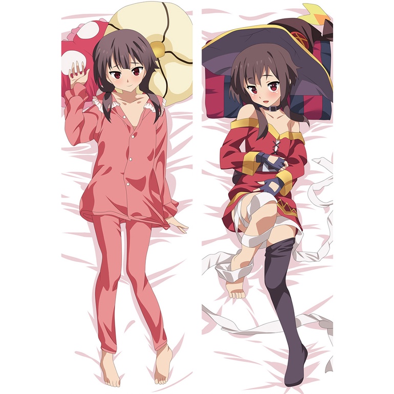 60x180 ซม. Megumin Dakimakura อะนิเมะ ปลอกหมอนอิง กอดร่างกาย ปลอกหมอนสองด้าน Otaku ปลอกหมอนตกแต่ง