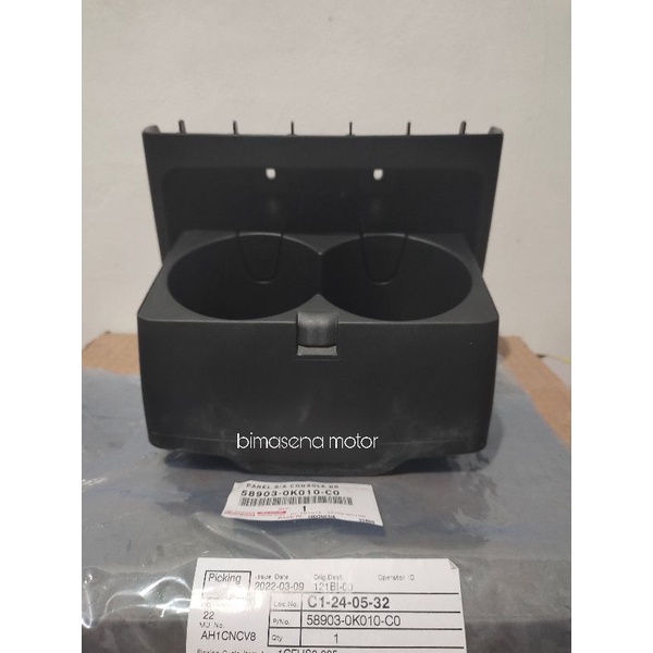 Hitam Fortuner กล่องคอนโซลหลังเครื่องดื่ม สีดํา 58903-0K010-C0