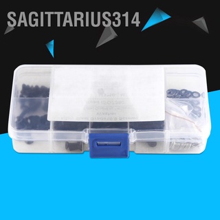 Sagittarius314 ชุดสกรูซ็อกเก็ตหกเหลี่ยม หัวแบน M3 M4 180 ชิ้น