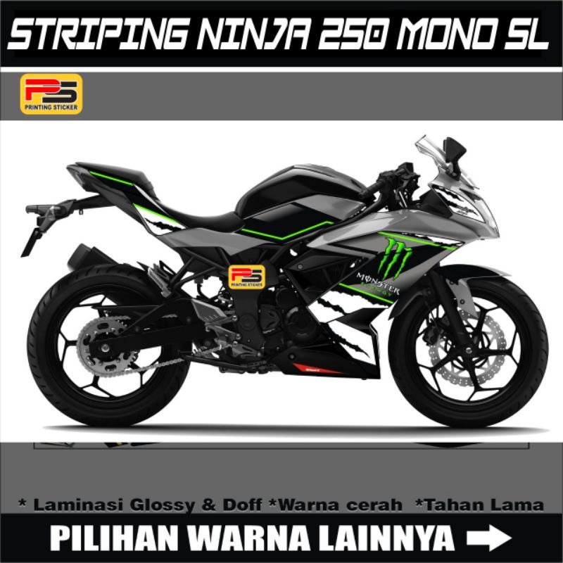 รูปลอก Striping/สติ๊กเกอร์ ninja 250 Mono Sl/Ninja Mono 250 Sl