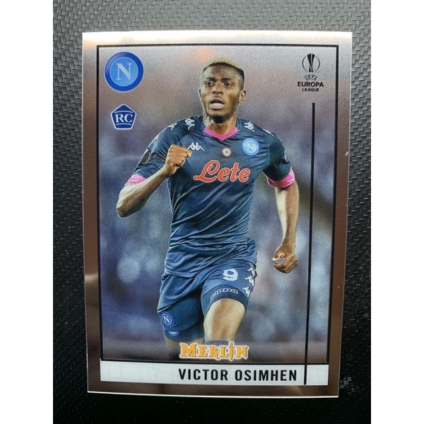 2020-21 Victor Osimhen Topps Merlin Base Football Card - SSC Napoli Rookie Card