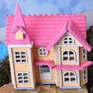 บ้านตุ๊กตาขนาดเล็ก fairy tale diy สีชมพู 1/12