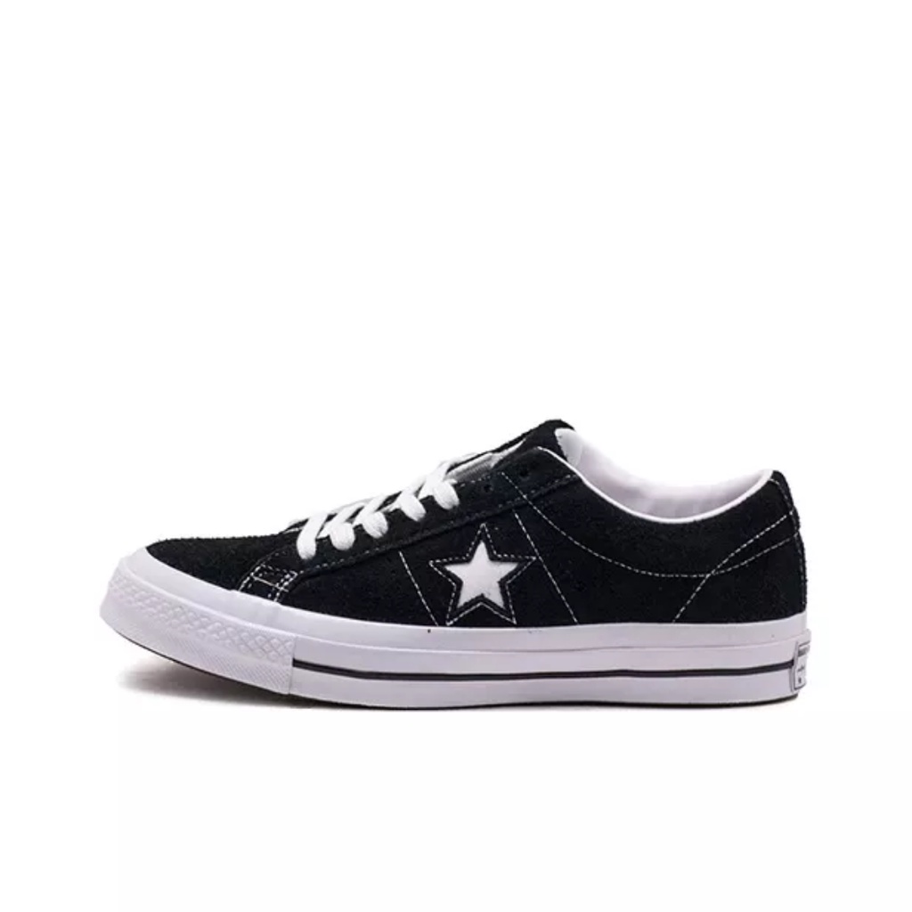 Converse One Star Ox Low Suede Black White Suede Low-Top Sneakers