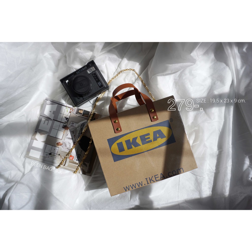 Ikea กระเป๋าอีเกีย กระเป๋ากระดาษเคลือบ กระเป๋าสะพาย