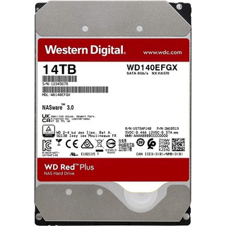 14TB HDD WD RED PLUS 7200 RPM, SATA 6GB/s 512MB Cache, 3.5"  WD140EFGX (Warranty 3Y)