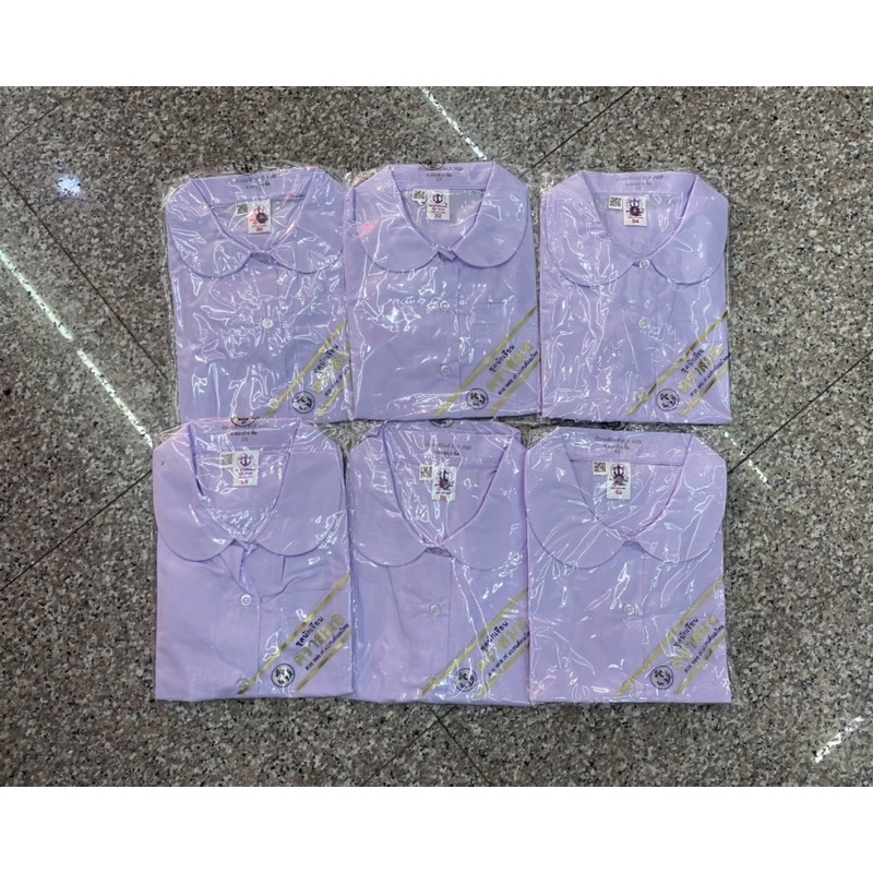 ตราสมอ เสื้อนักเรียนผู้หญิง คอบัว เอวจั๊ม แขนจีบ รูปที่ 2
