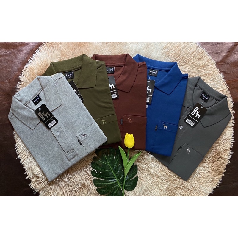 เสื้อโปโลผู้ชาย โทนสีขายดี เสื้อGeeko ตรากวาง