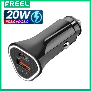 VANS Freel ที่ชาร์จโทรศัพท์มือถือ 40W 2 พอร์ต [USB C PD 3.0 + USB A QC 3.0] USB สําหรับ Samsung S10 S9 S8 P30 P20 P40 รถยนต์ รถบรรทุก รถตู้ รถบัส