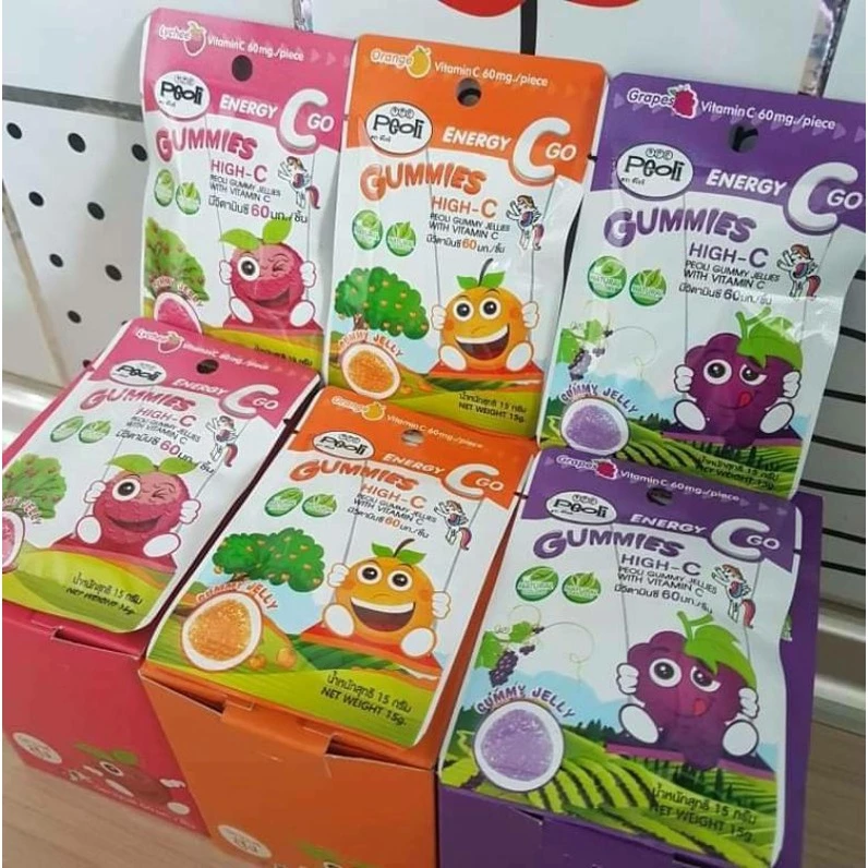 สินค้าขายดี ถูกที่สุด กัมมี่ วิตามินซี เด็ก เจริญอาหาร Cสูง360mg กินเก่ง สร้างภูมิ ป้องกันหวัด คละรสได้ peoli