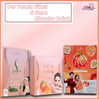 Per Peach Fiber &amp; S Sure &amp; Slandar Drink เอสชัว เพอร์พีช ดีท็อก สแลนดาร์ ดริ๊ง by นุ้ย สุจิรา