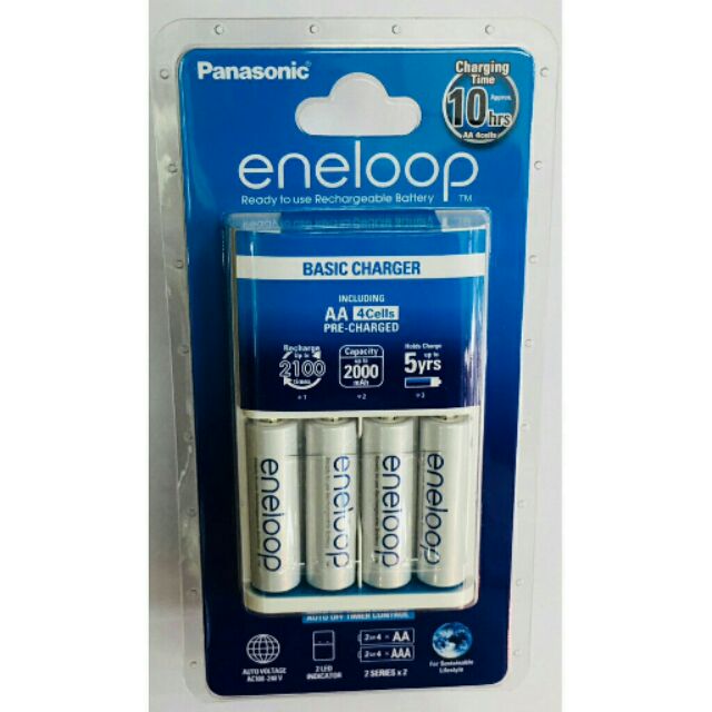 แท่งชาร์จพร้อมถ่านชาร์จ4ก้อง ของแท้ยี่ห้อ PANASONIC  eneloop