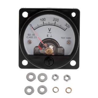 yoodada Voltmeter SO-45 AC 0-300V Round Analog Dial Panel Meter Voltmeter Gauge Black Home Appliance