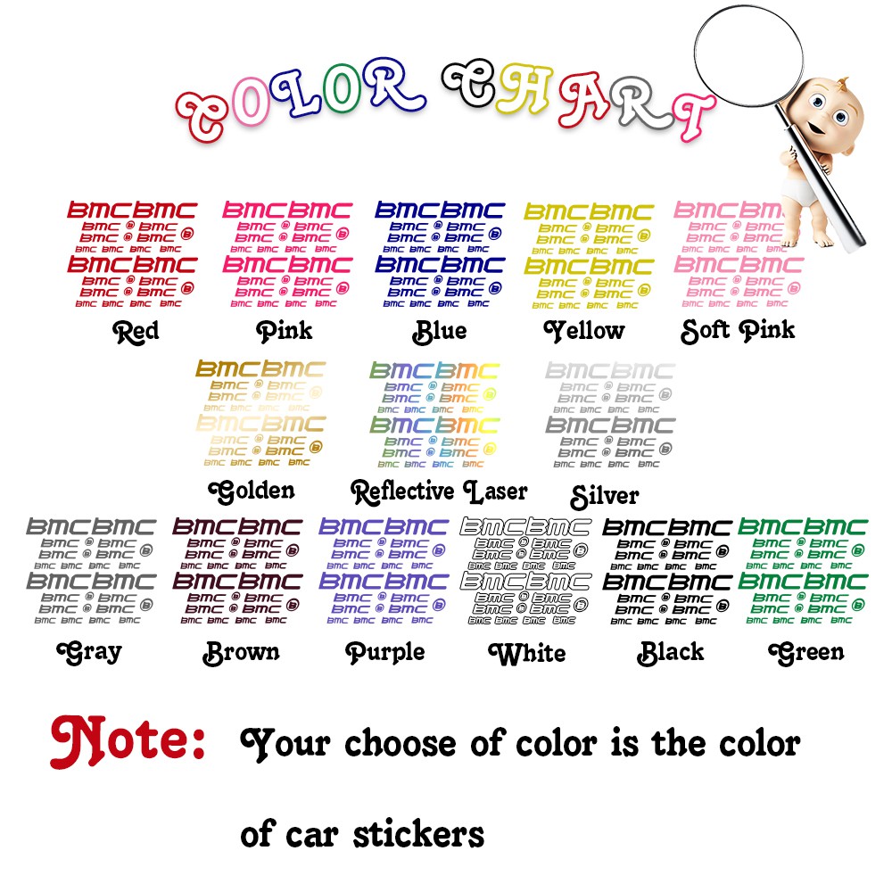 รถ ภายนอกรถReflective BMC Kit 3 Stickers Cinelli for Road Bike Mountain ...
