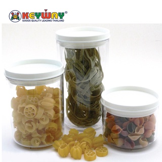 ชุดขวดโหลพลาสติก 3 ขนาด 3 ใบชุด Plastic Jar with Cover (3pcs/set) : G300/3-6GB