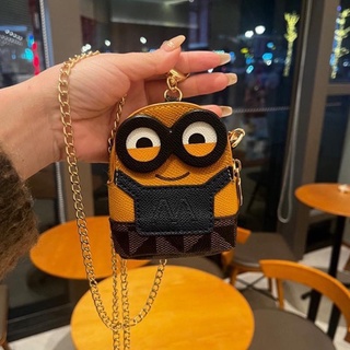 พร้อมส่ง 2022 Minions กระเป๋าสะพาย ใส่เหรียญ ลิปสติก พวงกุญแจ ลายมินเนี่ยน