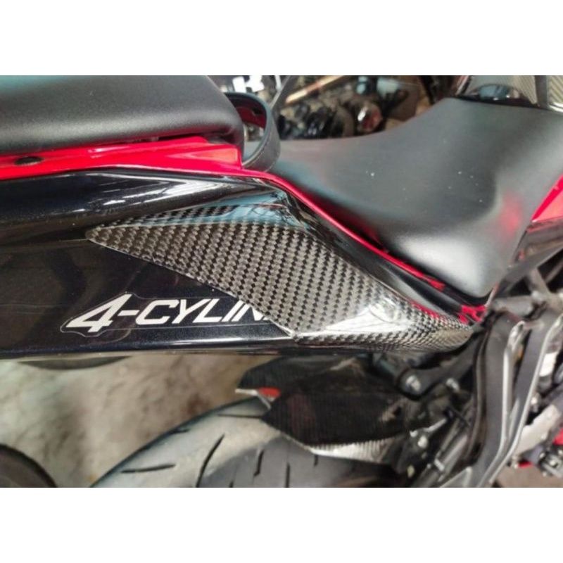 ตัวเลื่อนหาง zx25r Protector Ninja ZX25R ZX-25R คาร์บอนเคฟล่าร์ฝาครอบด้านข้าง ZX25R คาร์บอน