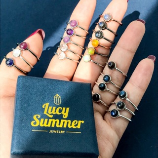 LUCY SUMMER Tiny Ring (Pre-Order) แหวนพลอยแท้ ตัวเรือนเงิน สั่งทำตามลูกค้ากำหนด