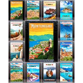 แม่เหล็กติดตู้เย็น ตัวอะครีลิค มอนเตเนโกร 2×3นิ้ว ของฝาก ของที่ระลึก Souvenir Acrylic Fridge Magnet Montenegro A1 2x3"