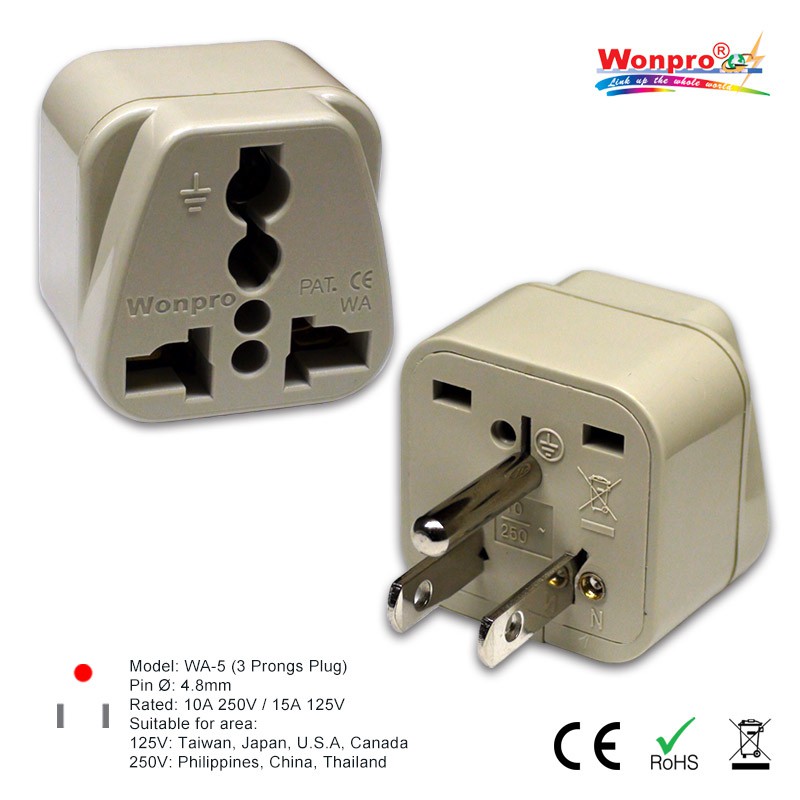 WONPRO Travel Adapter WA-5