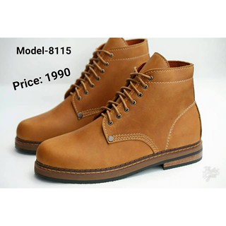 Firststepsince รองเท้าหนังแท้ Model-8115 สีน้ำตาลอ่อนด้าน