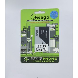 แบตเตอรี่มีโก้ meago รุ่น lava w5 สินค้าพร้อมส่ง