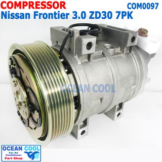 คอมเพลสเซอร์ นิสสัน บิ๊กเอ็ม ฟรอนเทีย ZD30 สายพาน 7pk MIJ-T043-6 COM0097 Compressor ForNissan Frontier 3.0  2004 คอมแอร์