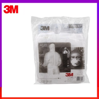 ของแท้3m4515 4510เสื้อผ้าป้องกันฝุ่นชุดสูทชิ้นเดียวพร้อมหมวกระบายอากาศกันฝุ่นป้องกันสารเคมีสีสเปรย์เสื้อผ้าป้องกัน