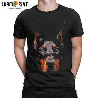 เสื้อยืดแขนสั้น ผ้าฝ้าย 100% พิมพ์ลายกราฟฟิคการ์ตูนสุนัข The Doberman โอเวอร์ไซซ์ สไตล์วินเทจ สําหรับผู้ชายS-5XL