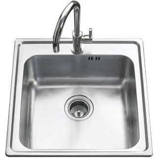 Embedded sink BUILT-IN SINK 1B MEX DLS50B STAINLESS STEEL Sink device Kitchen equipment อ่างล้างจานฝัง ซิงค์ฝัง 1หลุม ME