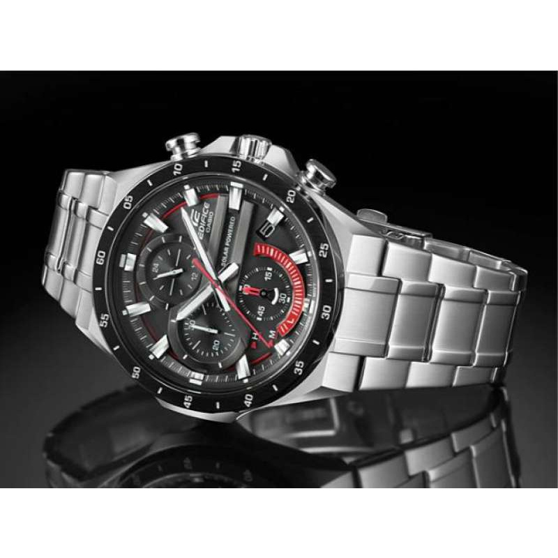 Win Watch Shop นาฬิกา Casio Edifice รุ่นใหม่ล่าสุด รุ่น EQS920DB1A นาฬิกาผู้ชายโครโนกราฟ สายแสตนเลส หน้าปัดดำ