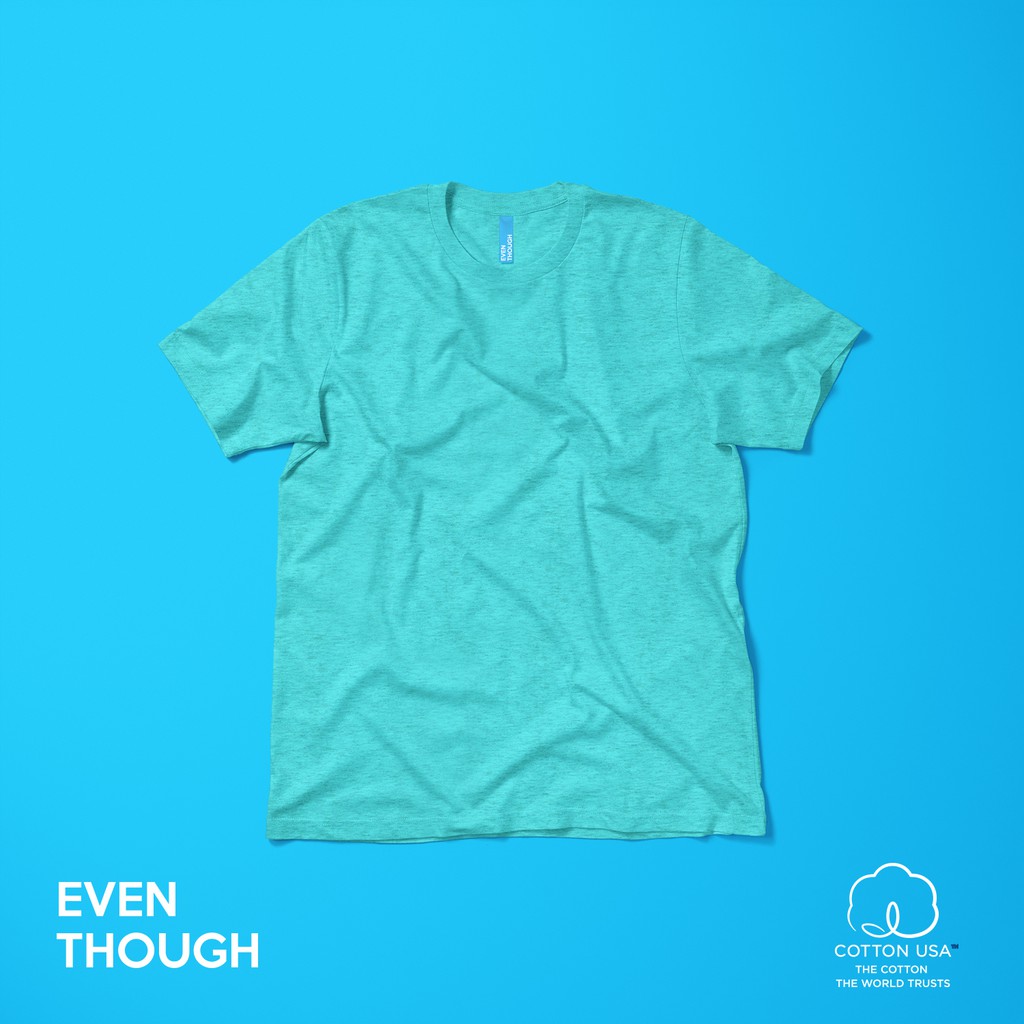 เสื้อยืด Even Though สี Mint ผลิตจาก COTTON USA 100%