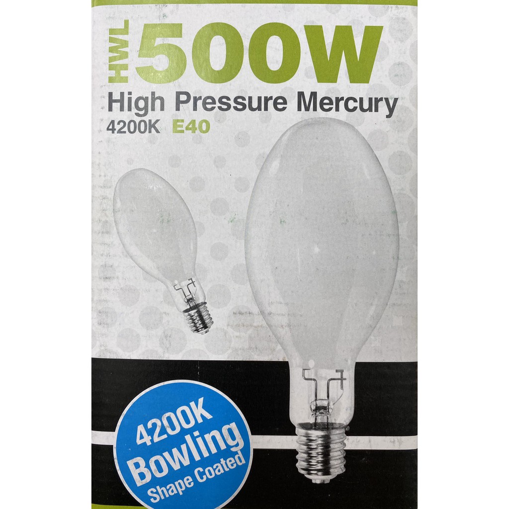 สว่างใส แก้วหนา 500W หลอดแสงจันทร์ HIGH PRESSURE MERCUY LAMP 500W  ขั้ว E40