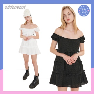 (พร้อมส่ง) เดรสเปิดไหล่ ODDONEOUT - Off-shoulder frill one-piece