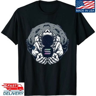 [COD]เสื้อยืด พิมพ์ลาย Solana Sol Crypto Space Man To The Moon สําหรับผู้ชายS-5XL