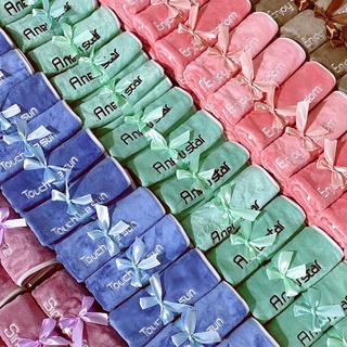 หนานุ่ม 2 ด้าน ขอบกุ๊น ผ้าเช็ดผม ขนาด 37 x 75 cm.
