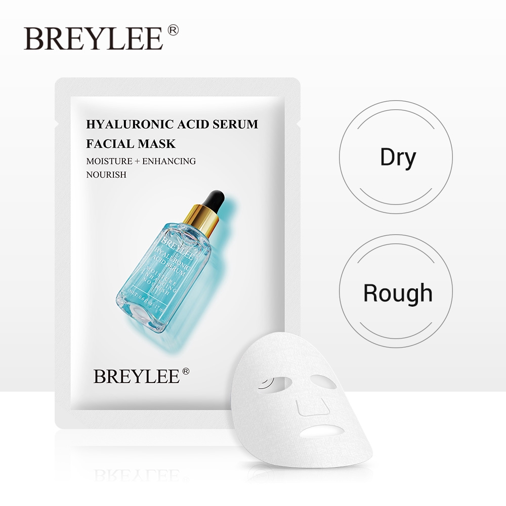 BREYLEE Hyaluronic Acid มาสก์เซรั่มบํารุงผิวหน้า ให้ความชุ่มชื้นและลดริ้วรอย 1 ชิ้น