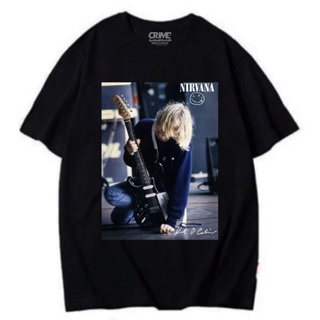 เสื้อยืดโอเวอร์ไซส์เสื้อยืด พิมพ์ลาย Nirvana GRUNGE KURT COBAIN DISTRO BAND ของแท้S-3XL