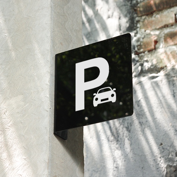 Signage Acrylic Pop Up Sign Square 15x15 cm - รถจอดรถ