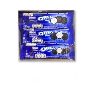 OREO โอรีโอ โอรีโอ้คุกกี้แซนวิชสอดไส้ครีม ขนาด 27.6กรัม. แพค 12 ห่อ