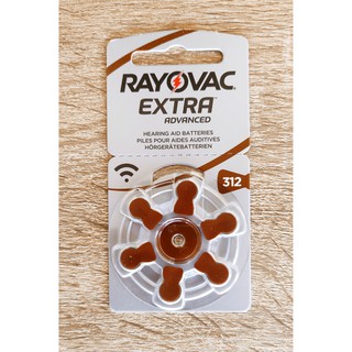 🦻🏻 ถ่านเครื่องช่วยฟัง RAYOVAC ถ่านเบอร์312 P312 A312 ZA312 PR41 ของแท้💯% แพ็ค 6 ก้อน