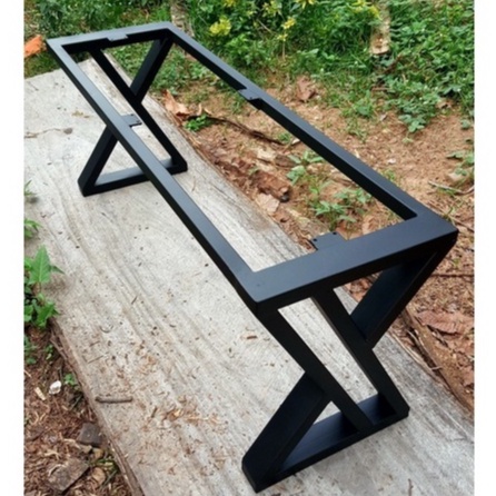 Pradoo'S ขาโต๊ะล๊อฟท์ Modern ZX ติดคานคู่บน PS-365 สีดำด้าน มีหลายขนาดให้เลือก ทำจากเหล็กกัลวาไนท์ ท