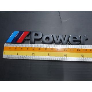 Logo Power ของรถ BMW งานเหล็ก 14x2.5cm