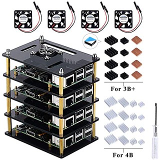 Raspberry Pi Cluster Case for Pi 3B, 3B+, 4