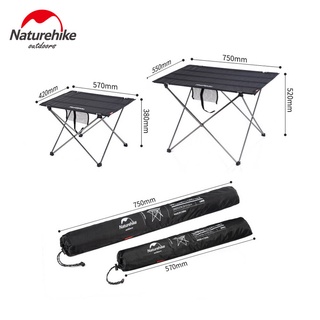 Naturehike NH20JJ020 โต๊ะพับน้ำหนักเบา Aluminium Ultra Lightweight Folding Table Small