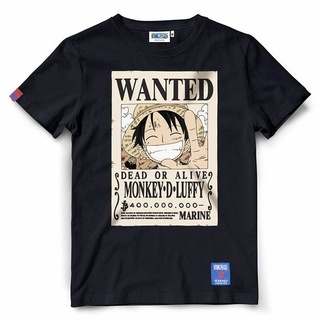 เสื้อวันพีช One piece 487-BK LUFFY-WANTED