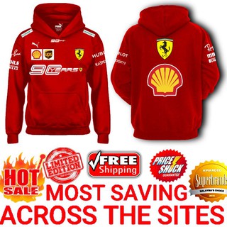 เสื้อฮู้ดดี้ คละโลโก้!! ️ เสื้อแจ็กเก็ตแขนยาวลําลอง พิมพ์ลายโลโก้ Suderia Ferrari F1 ครบรอบ 90 ปี สําหรับผู้ชาย