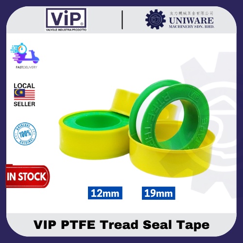 เทปซีลเกลียว VIP PTFE/เทปสีขาว - 12mm, 19mm