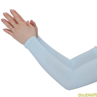 [double]Arm Sleeve Sun Protection Anti-slip Arm Cover Cooling Sports Protector for Cycling Driving