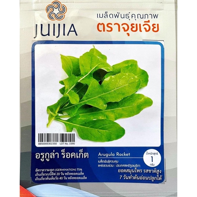 ร็อกเก็ต 1 กรัม (ประมาณ 100-200 เมล็ด) ราคาถูก Shopee Lazada