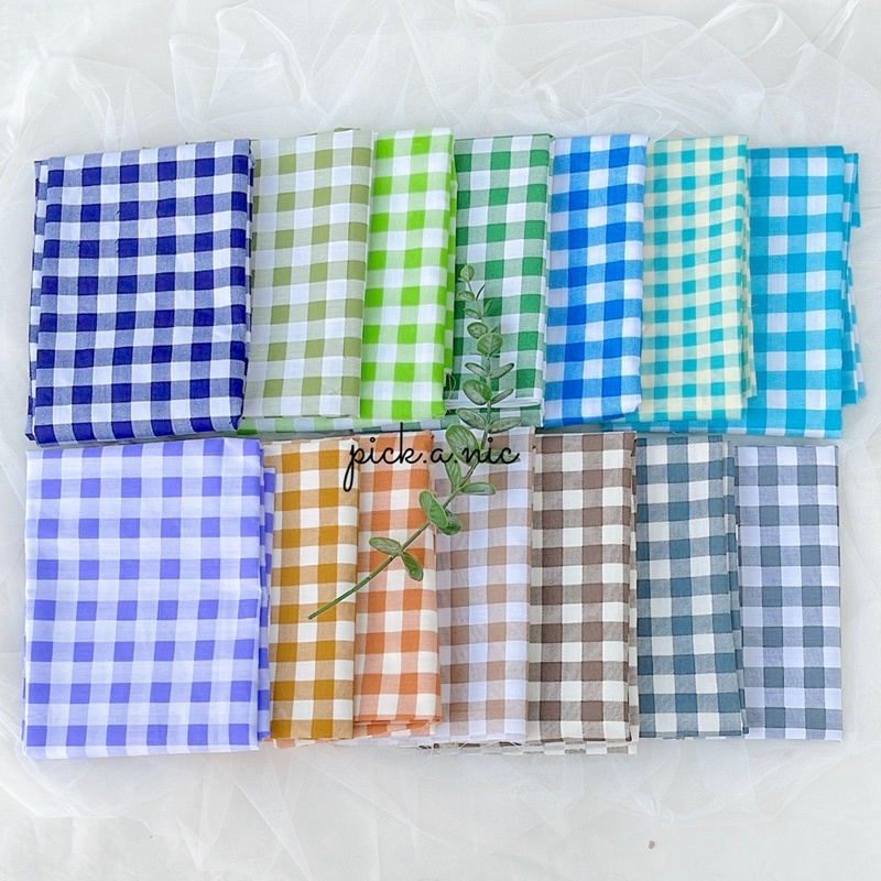พร้อมส่ง✨เย็บขอบแล้ว ผ้าปูโต๊ะ ปูปิคนิค ผ้าเอนกประสงค์ ผ้าลายตาราง น่ารักเกาหลี🍮